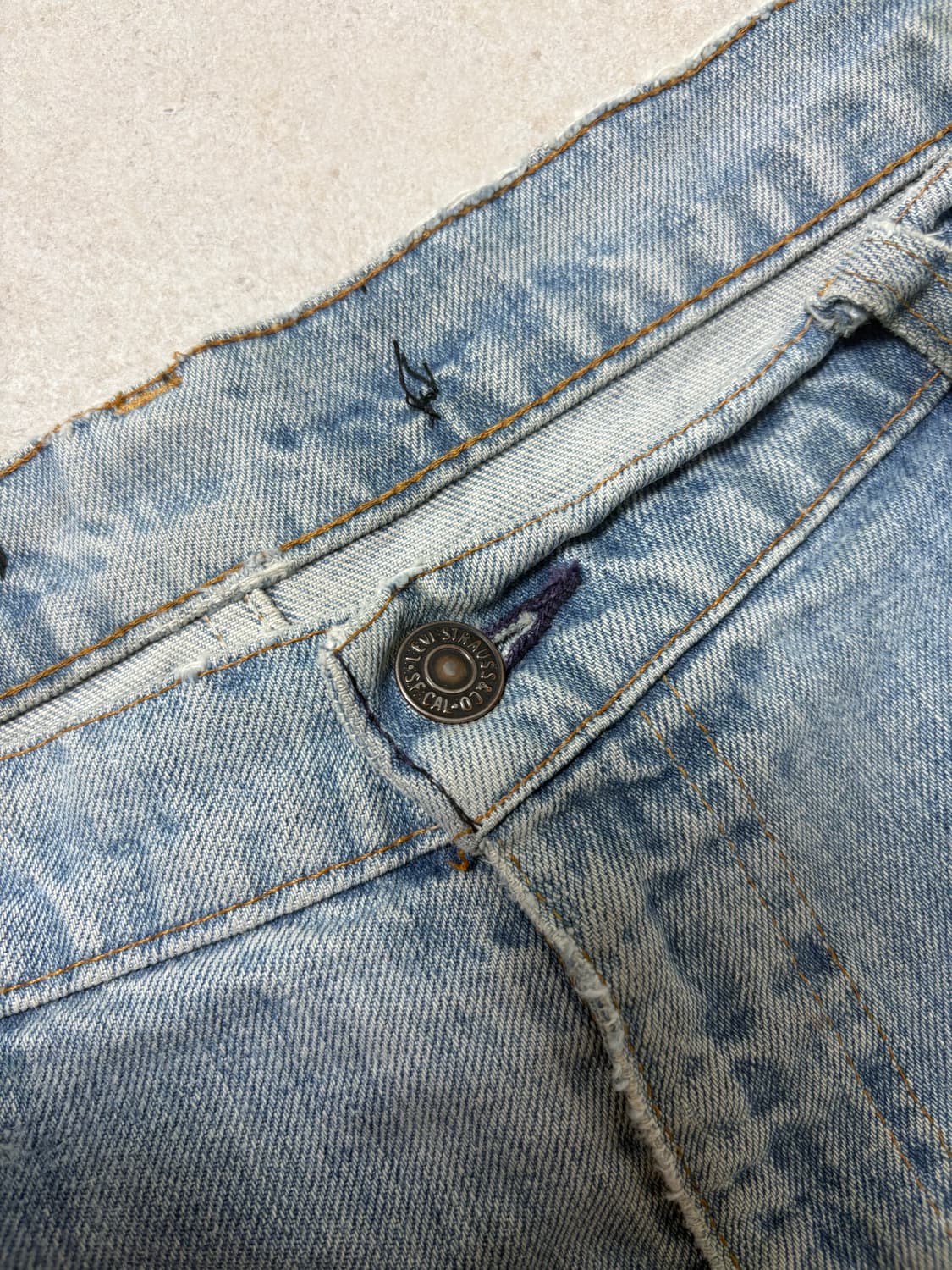 70s Levi's 646 벨바텀 트래쉬드 컨디션 상품이미지4