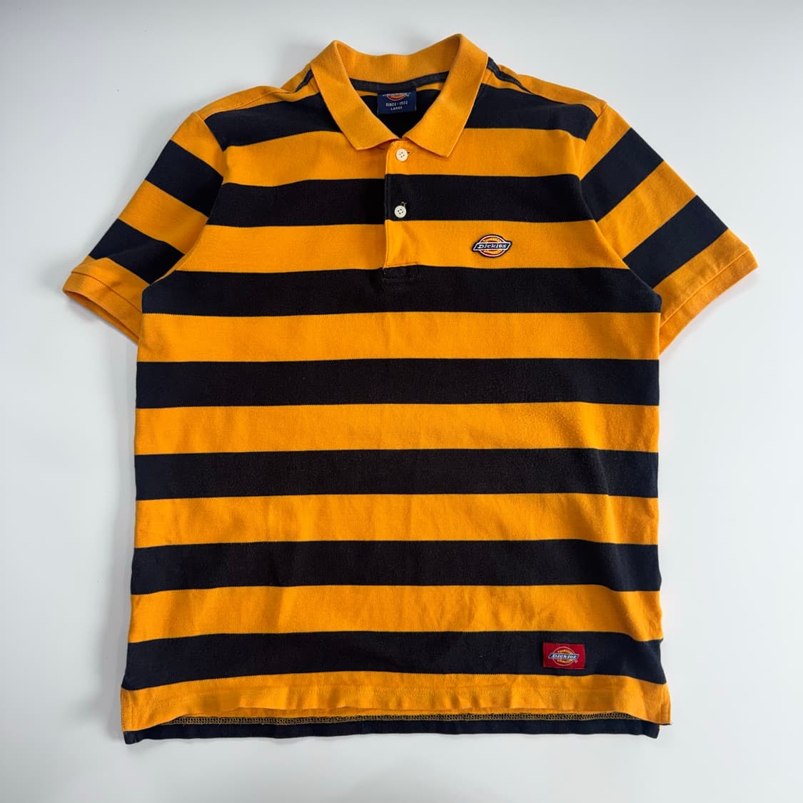 Dickies 디키즈 옐로우 네이비 단가라 반팔 상품이미지3