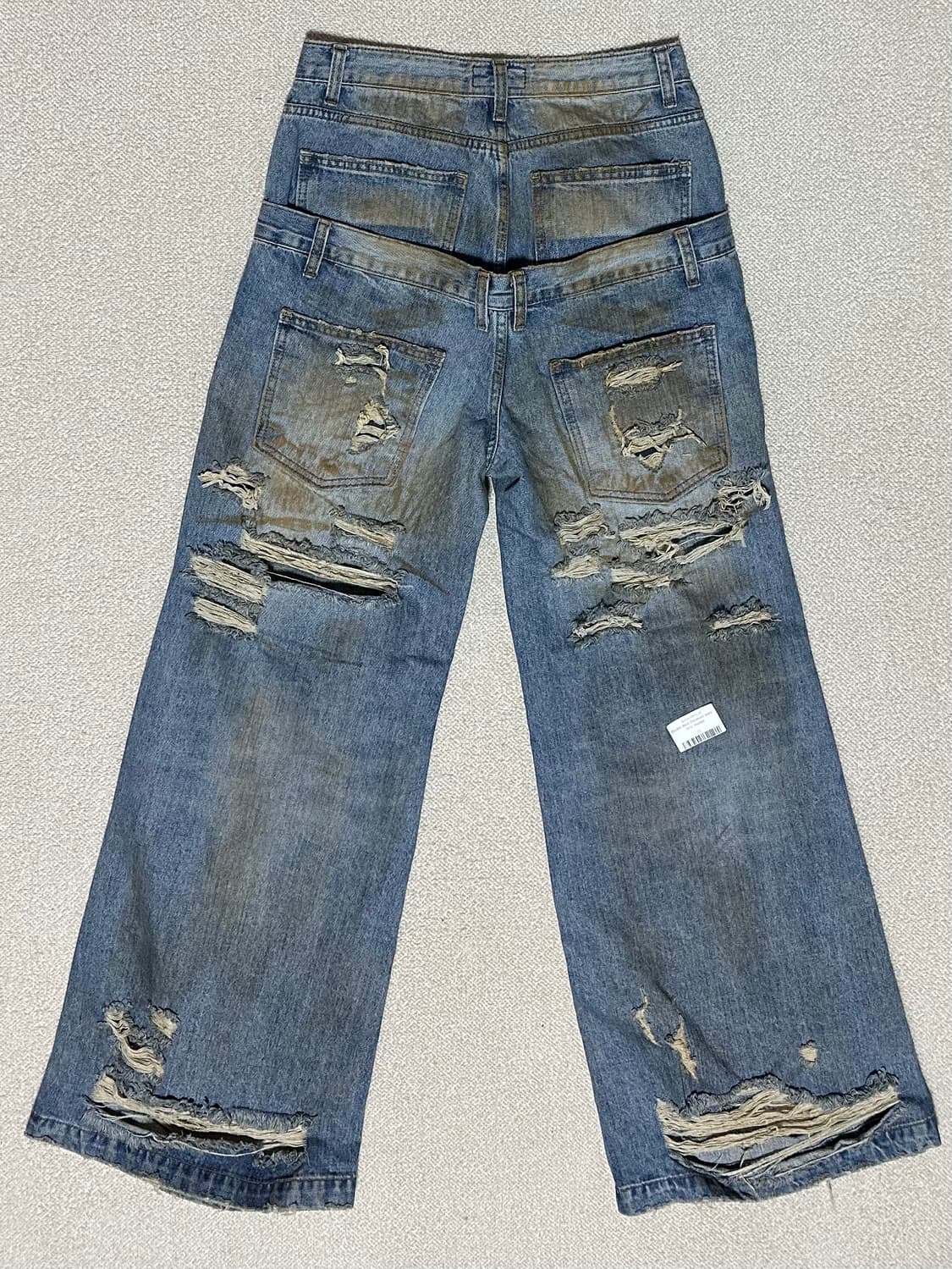 선데이오프클럽 데미지 웨이스트 디스트레스드 팬츠 상품이미지4