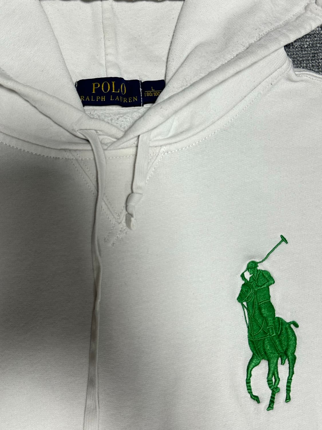 폴로 빅포니 후드티 화이트 상품이미지2