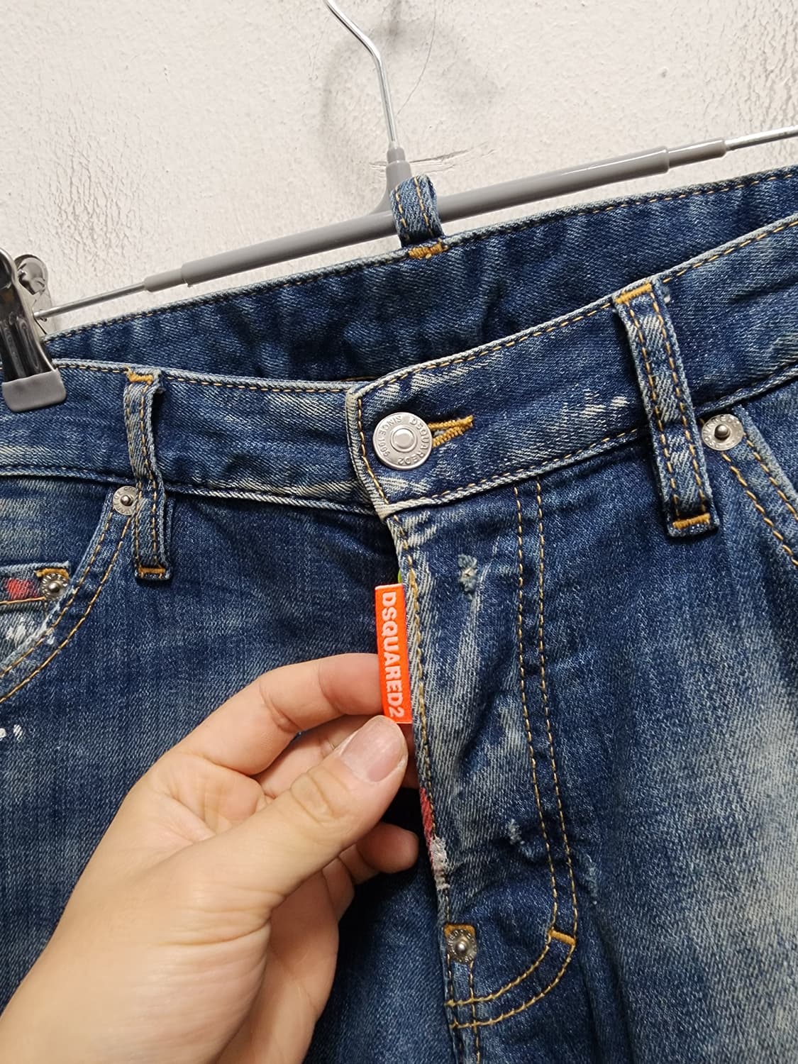 디스퀘어드2 형광 스틸로고 로고 데님 상품이미지4