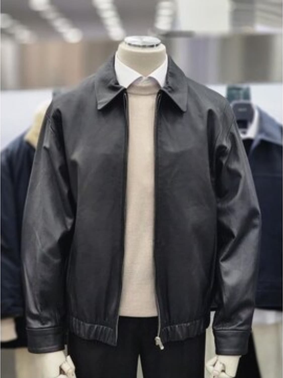 (택포) 앤드지 카라넥 오버핏 양가죽 자켓 BLC3LJ1001 B563 상품이미지2