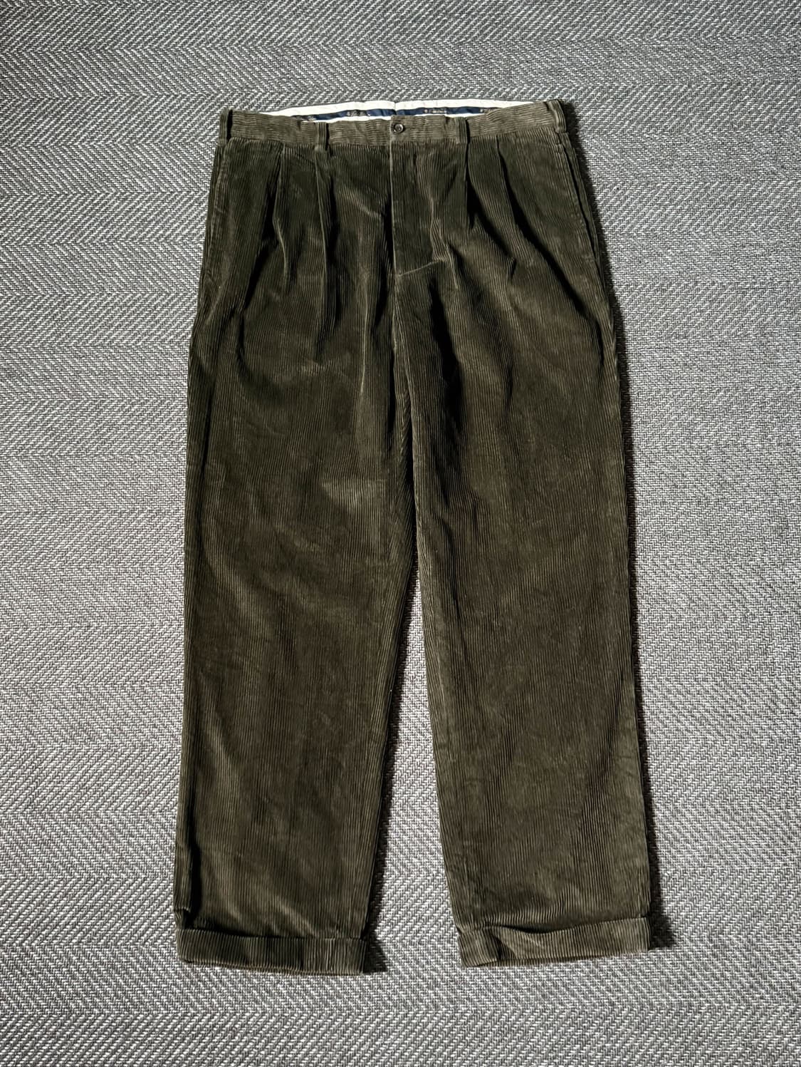 (38) 90s 브룩스 브라더스 엘리엇 투턱 코듀로이 팬츠 상품이미지1