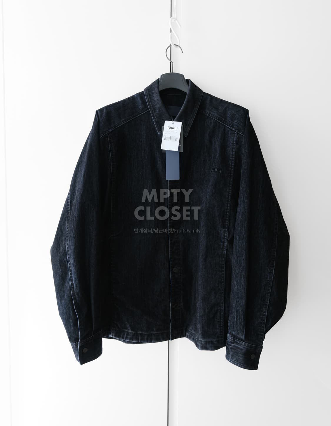 [46] 준지 25FW 슬럽 벨벳 데님 코치셔츠 상품이미지1