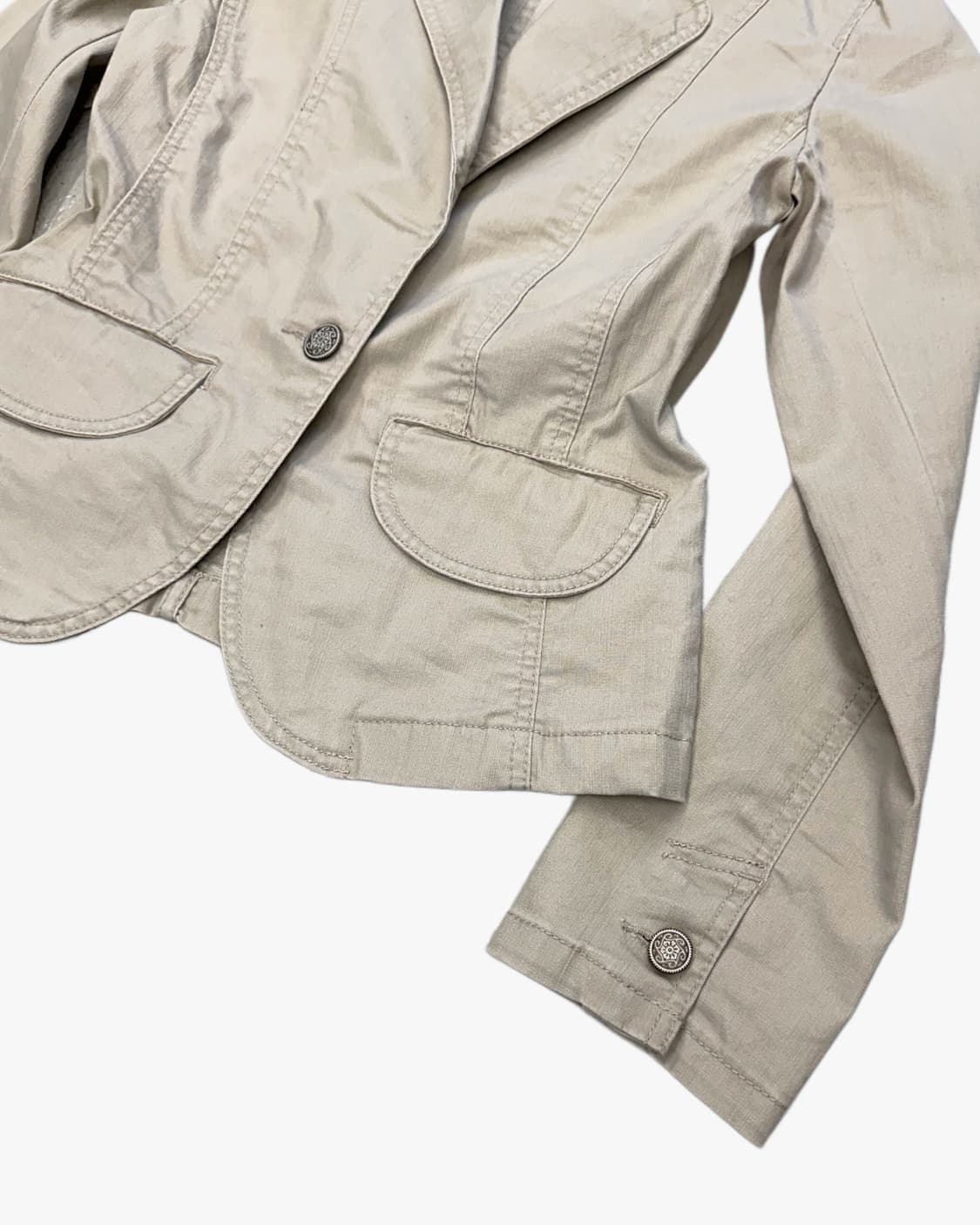 beige denim botton blazer 상품이미지2