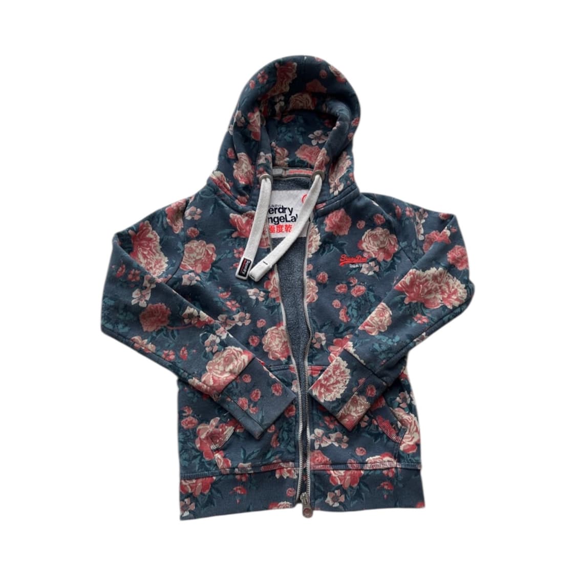 슈퍼드라이 꽃무늬 후드 집업 상품이미지1