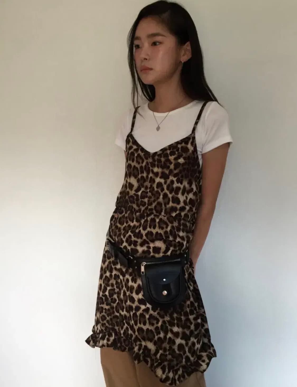 더기 레오파드 미니 프릴 원피스 상품이미지2