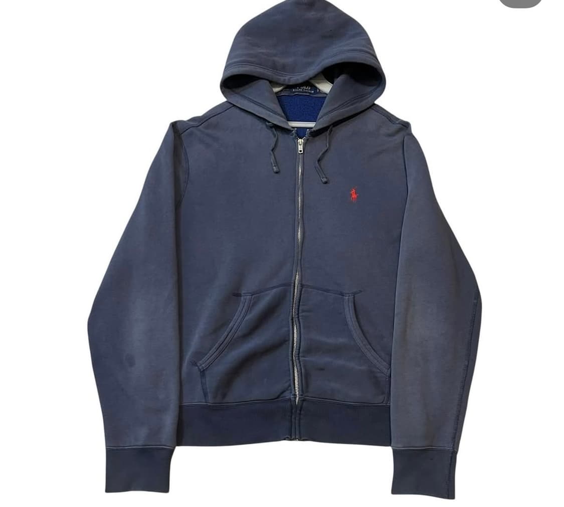 폴로 자수로고 후드집업 상품이미지1