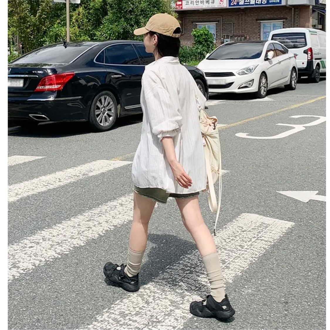 육육걸즈 버티컬 오버핏 셔츠 상품이미지5