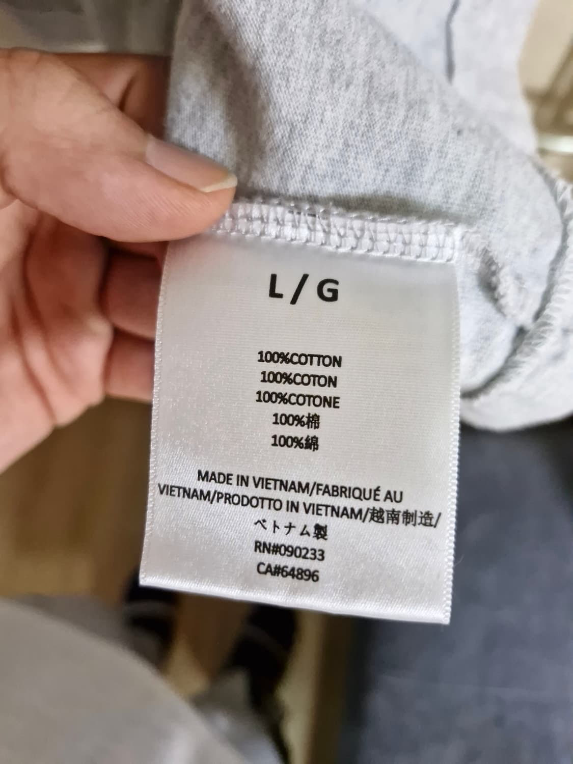 피어오브갓 에센셜 브이넥 오트밀그레이 L 상품이미지4