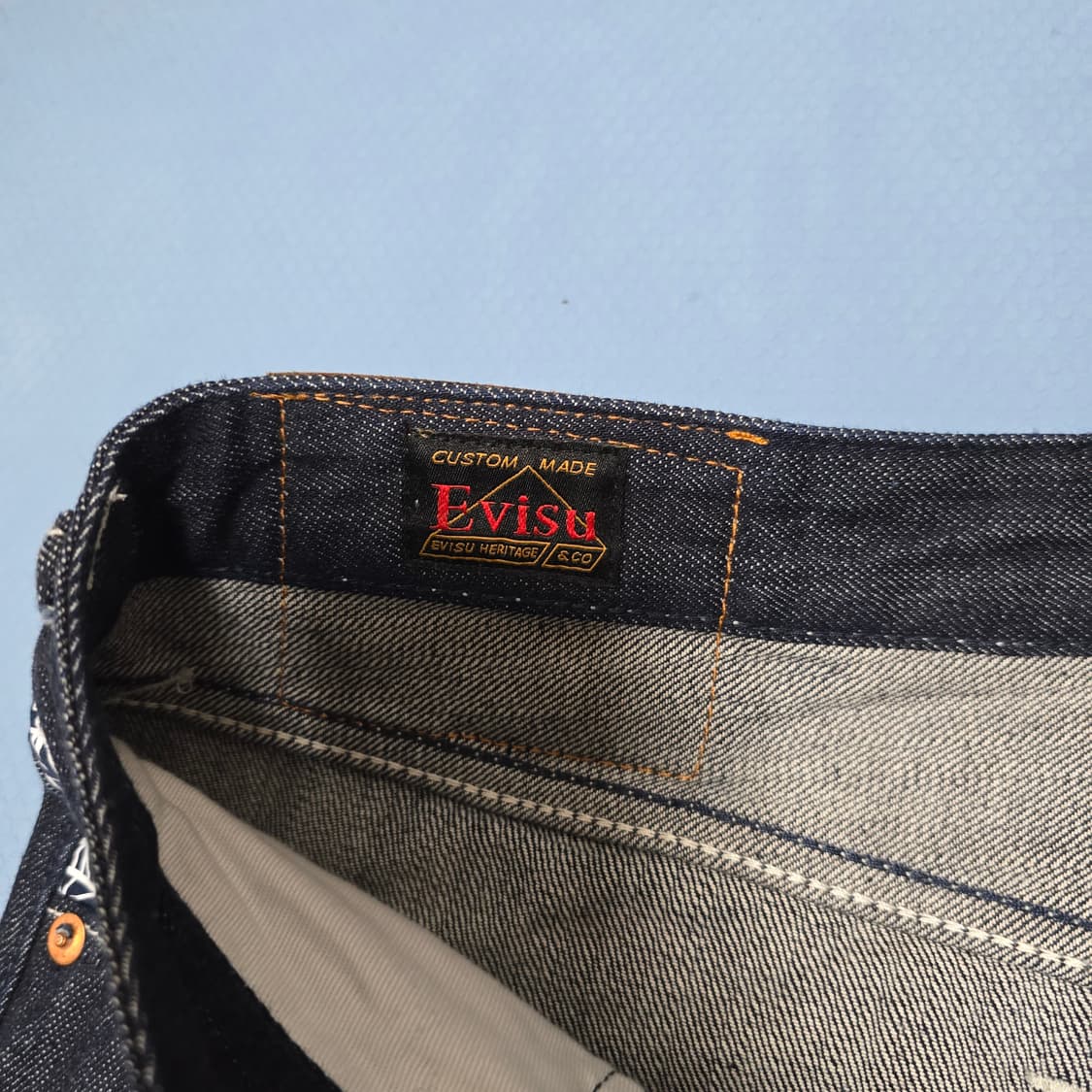 Evisu Kuro 프린팅 자수 데님 33x34 상품이미지6