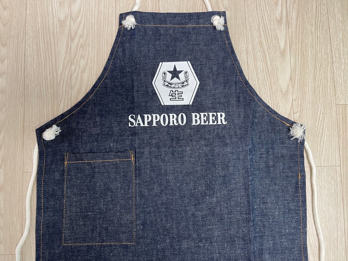 삿포로 맥주 빈티지 셀비지 앞치마 4번 90s 상품이미지2