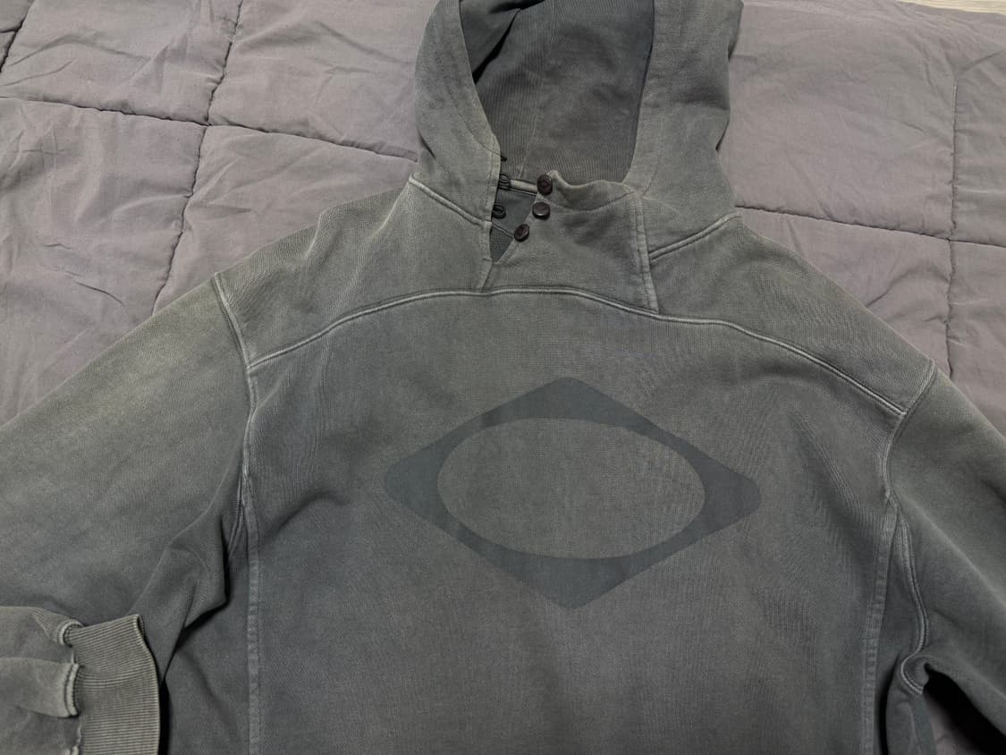 미스치프 롬버스 사이드 버튼 업 후드 워시드 차콜 L 팝니다 상품이미지3