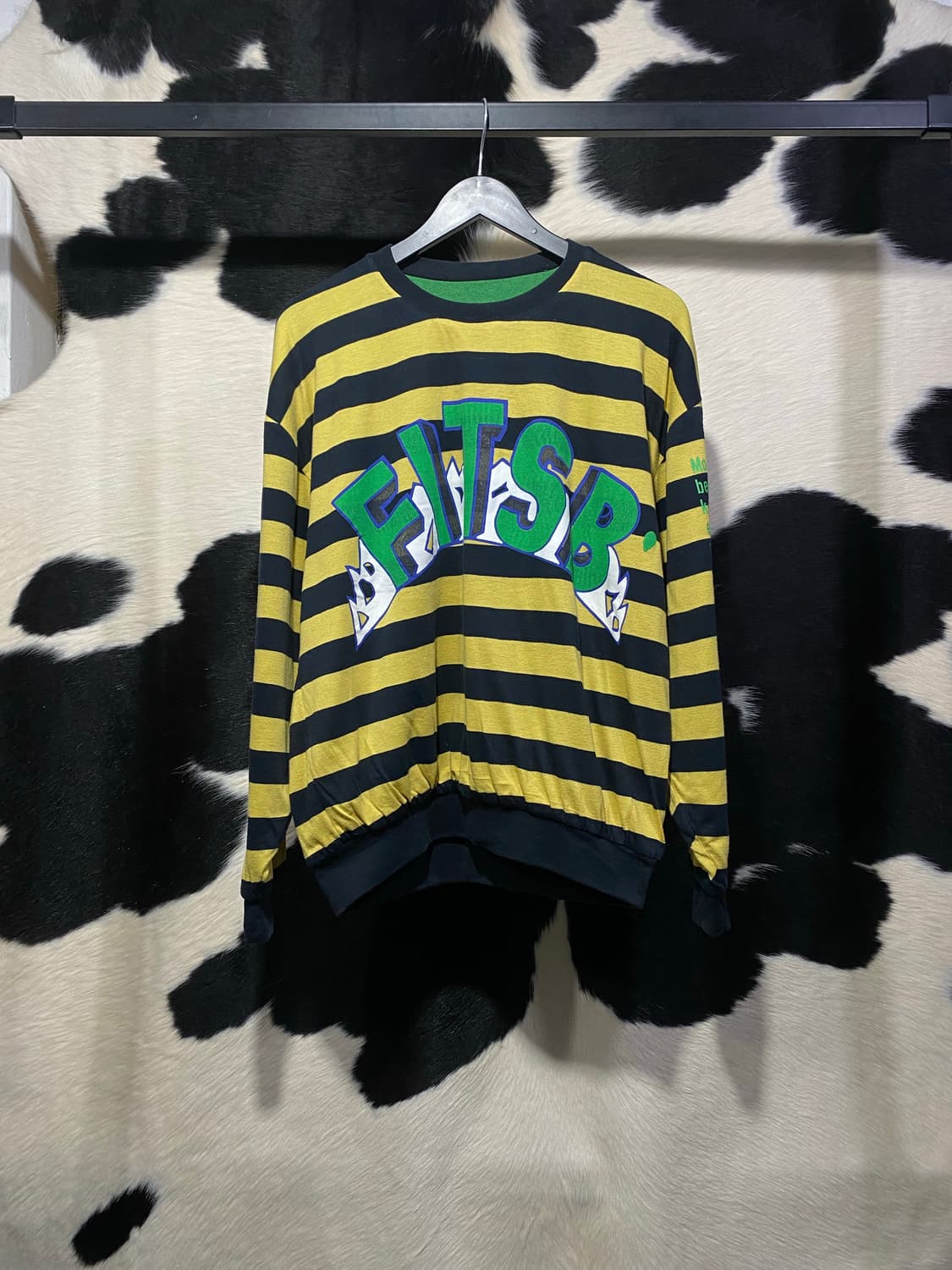 Fits-B 레터링 프린팅 리버시블 맨투맨 상품이미지2