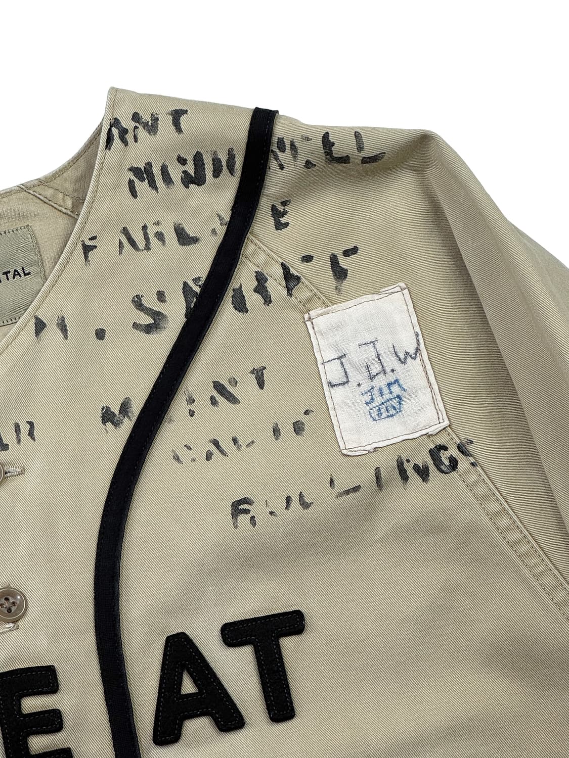 캐피탈 치노 그레이트 컨트리 데미지드 베이스볼 롱슬리브 셔츠 베이지 상품이미지3