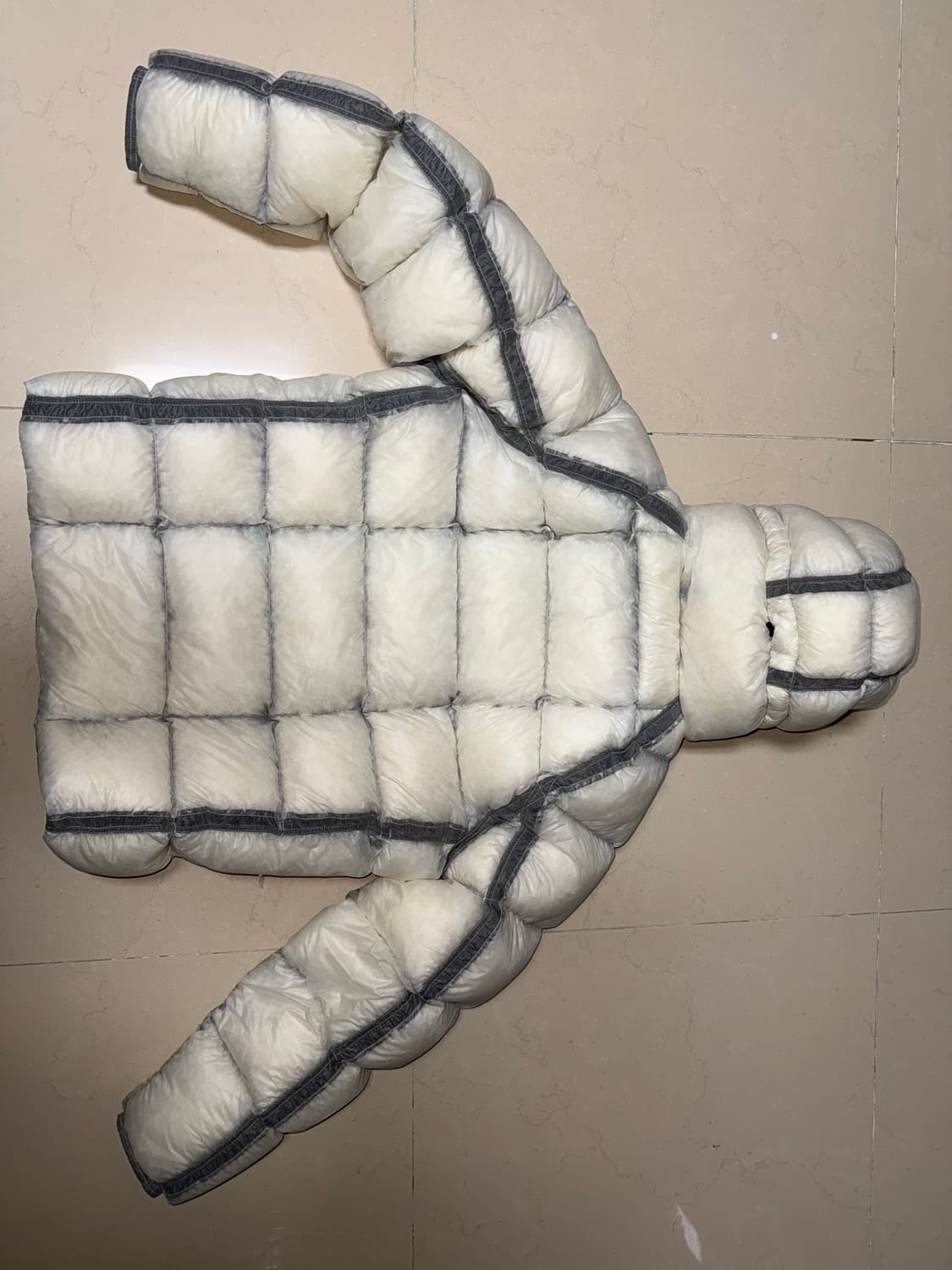 D.D셀 후드 다운 자켓 거즈 화이트 25Fw XL 상품이미지3