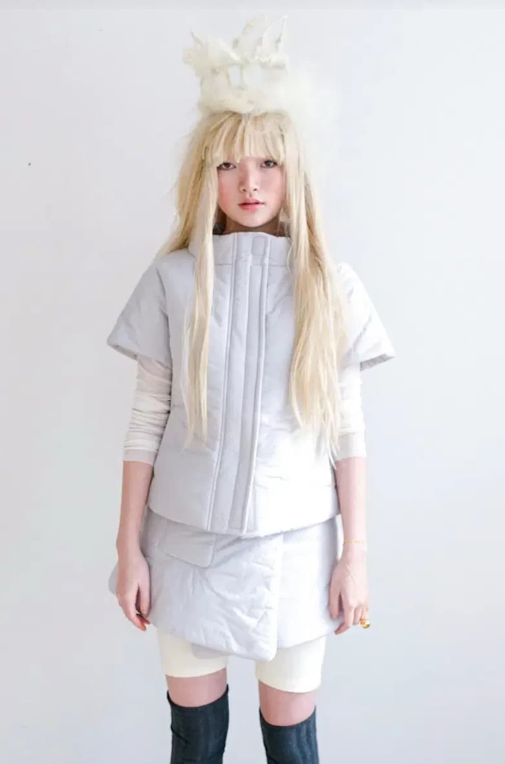 wrap padded mini skirt 샵페어리 패딩 미니스커트 상품이미지2