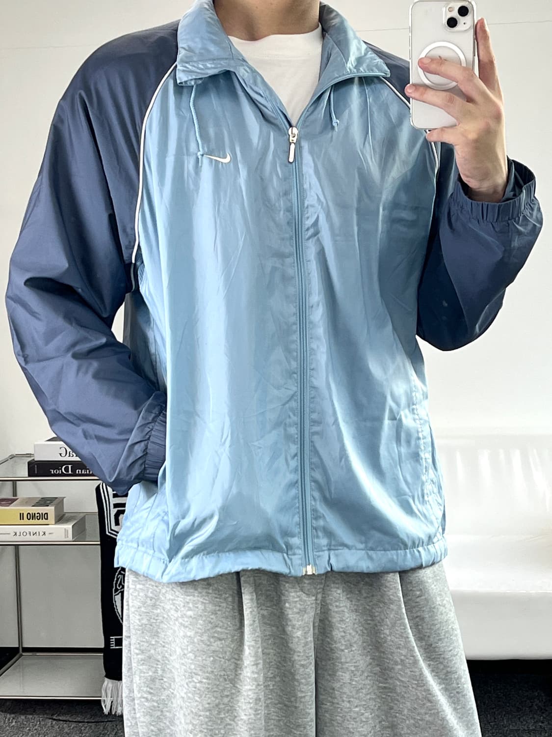 나이키 00s 블루 올드스쿨 바람막이 100 상품이미지3