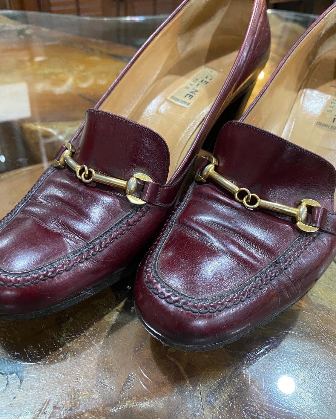 OLD CELINE burgundy Horsebit  상품이미지2