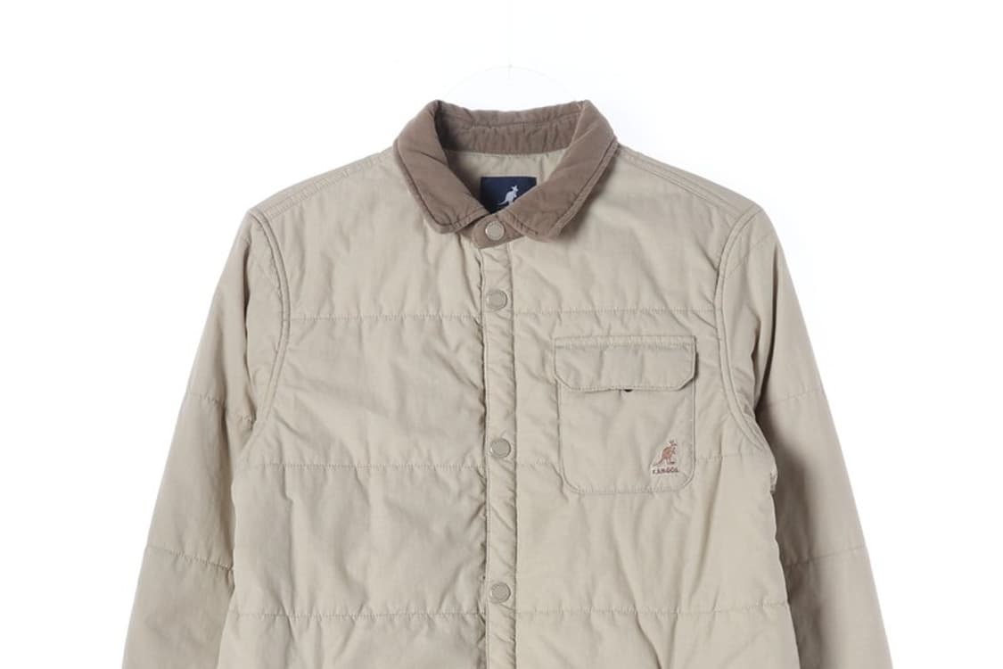 캉골 코듀로이 칼라 퀼팅 자켓 베이지 155 상품이미지4