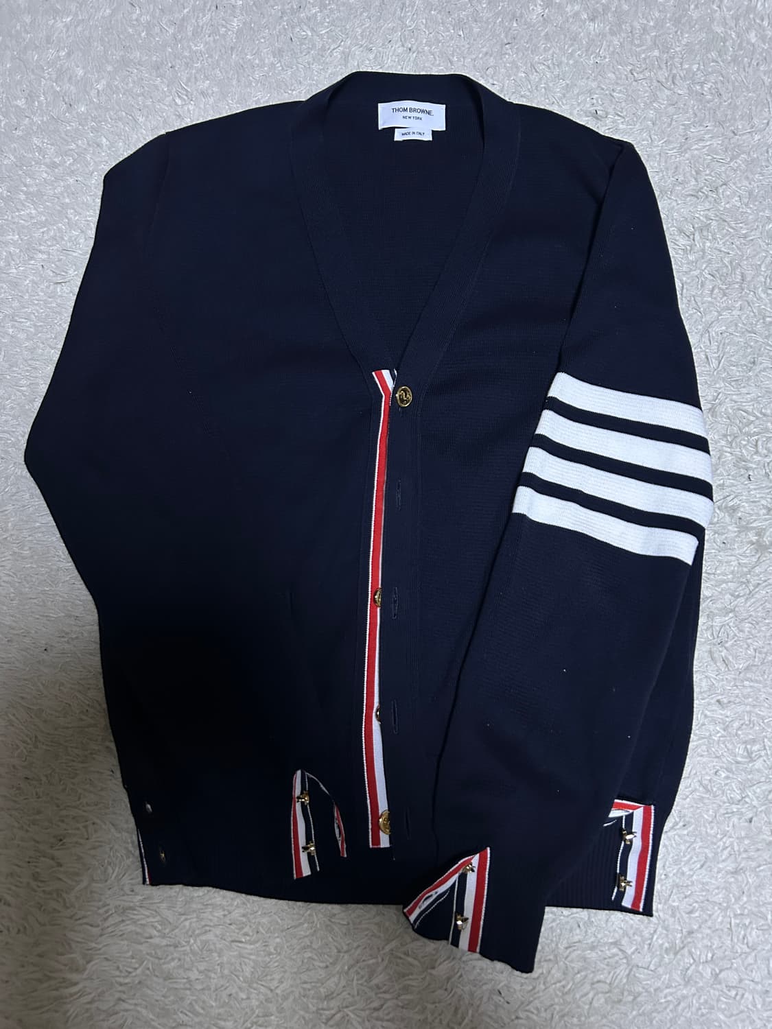 [3size/새상품급] 톰브라운 밀라노스티치 금장 가디건 상품이미지1