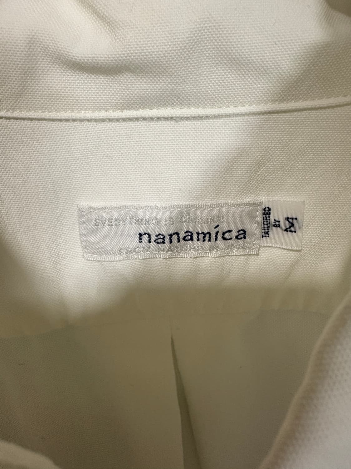 나나미카 버튼 다운 윈드 반팔 셔츠 화이트 M사이즈 상품이미지2