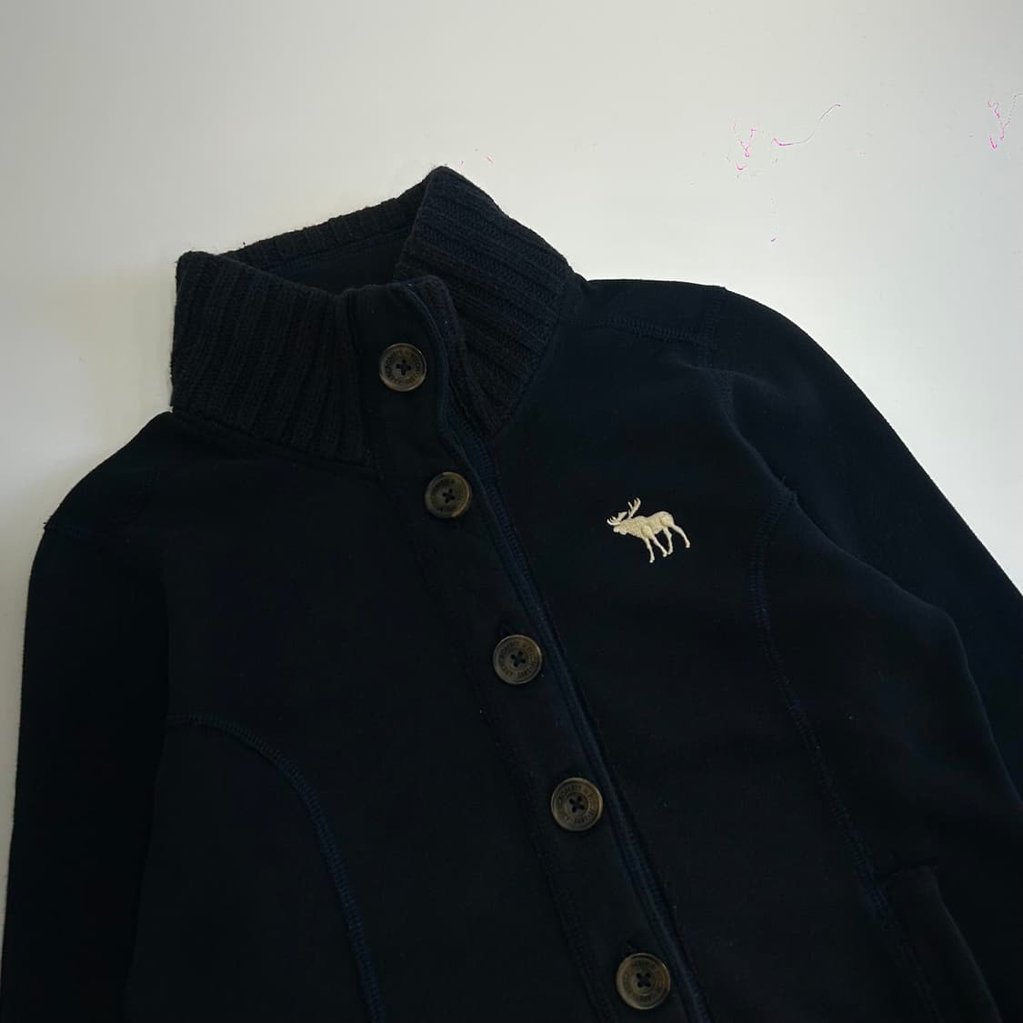 Abercrombie 아베크롬비 하이넥 네이비 니트 가디건  상품이미지4