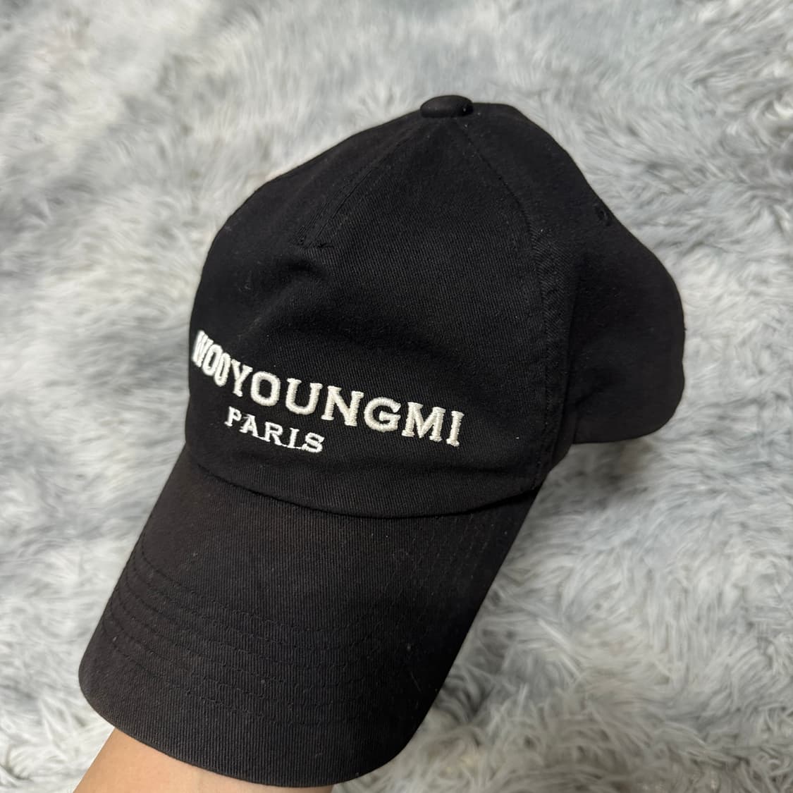 우영미 블랙 볼캡 모자  상품이미지2