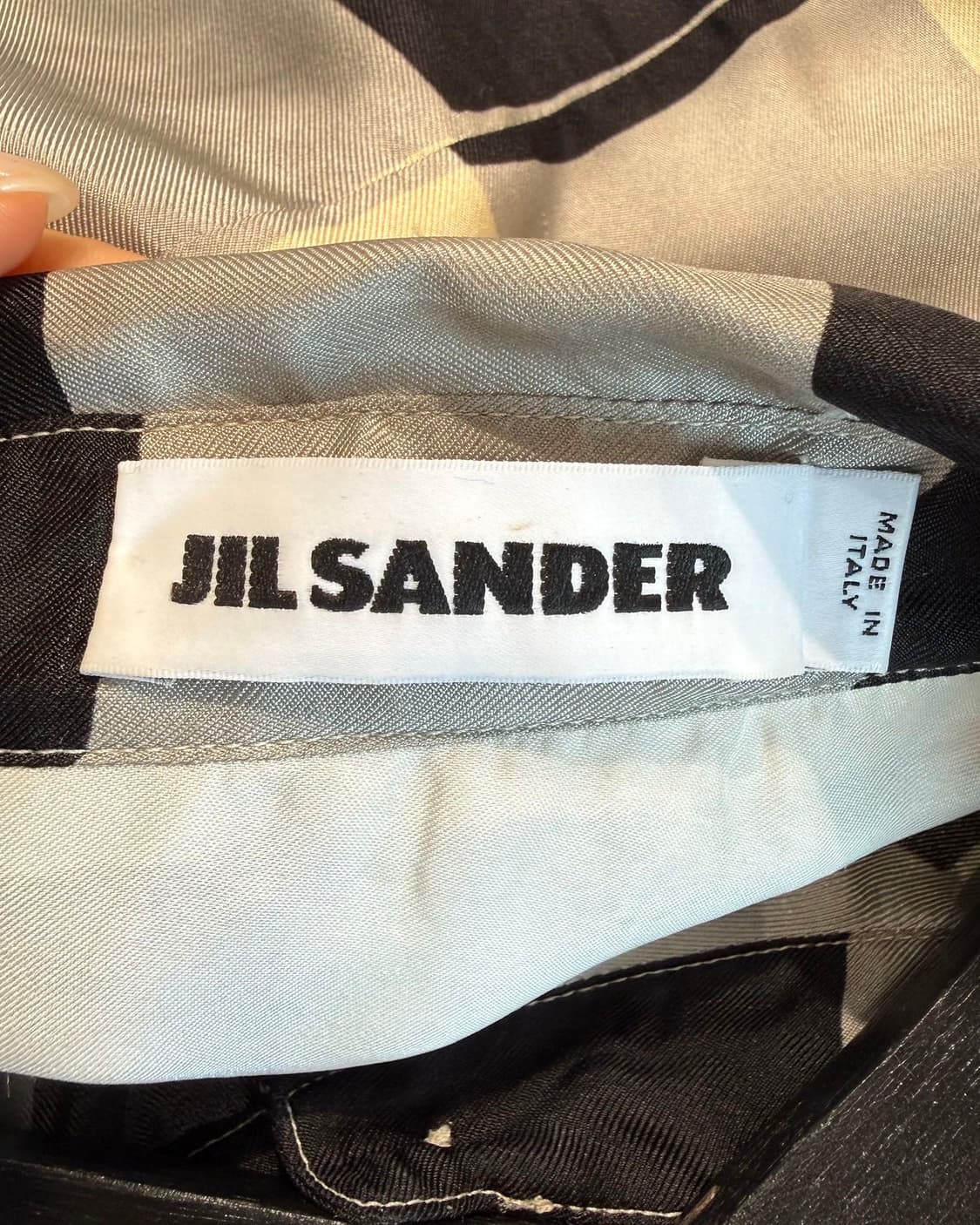 질샌더 체크 실크 언발 하프 셔츠  상품이미지8