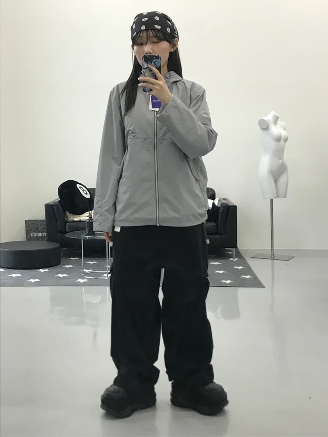 나이키 올드스쿨 그레이 바람막이 상품이미지1