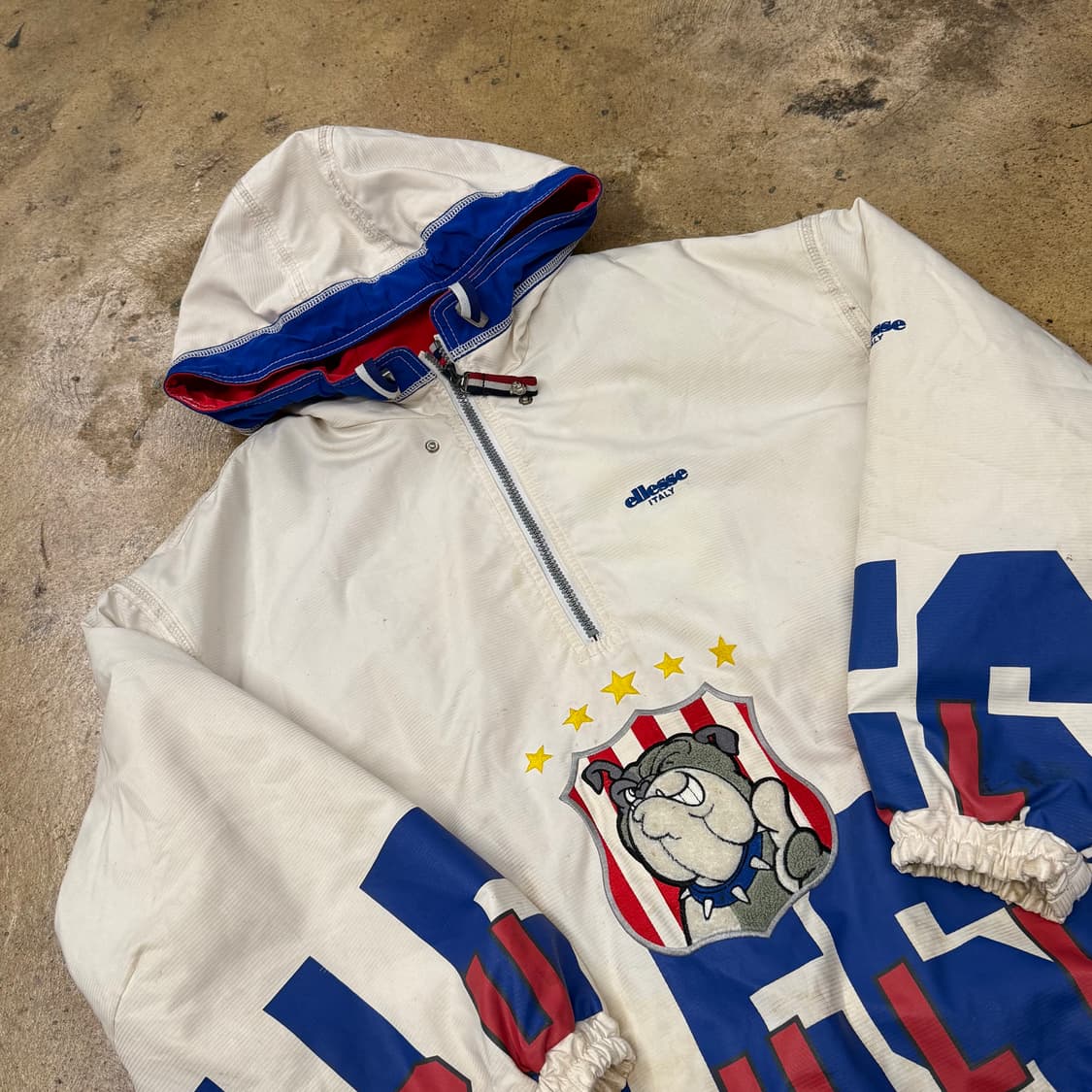 [정품/L] 엘레쎄 불독 후드 바람막이 화이트 b8 상품이미지1