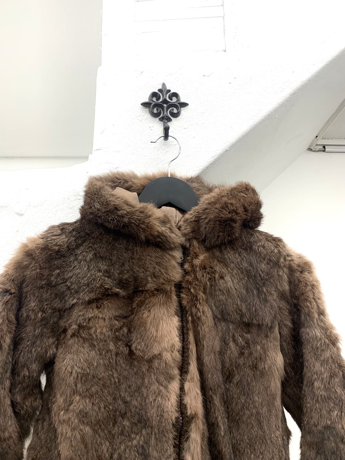 Dusty brown fur hood jacket  상품이미지6