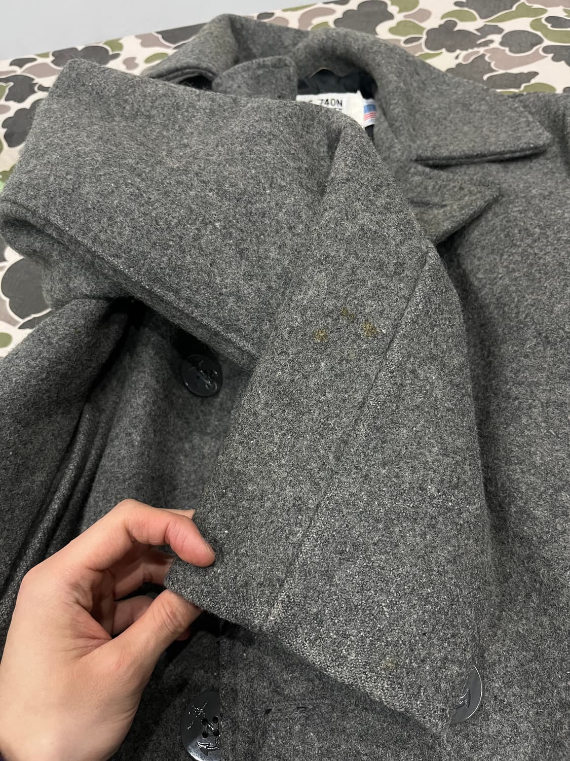 SCHOTT 쇼트 NYC US 740N 멜튼 울 피코트 MADE USA 상품이미지8