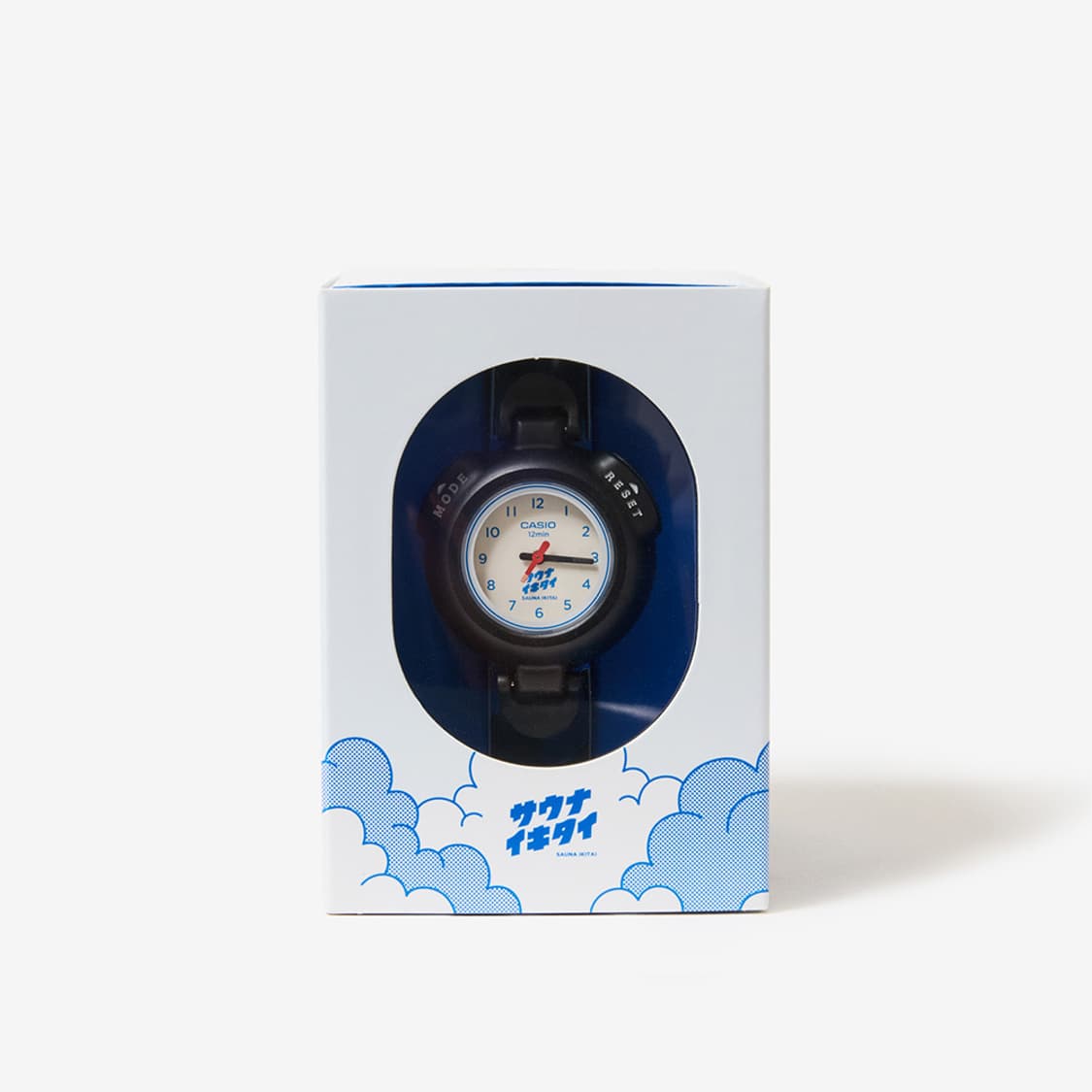 카시오 X 이키타이 사우나 시계 블루 한정판 상품이미지2