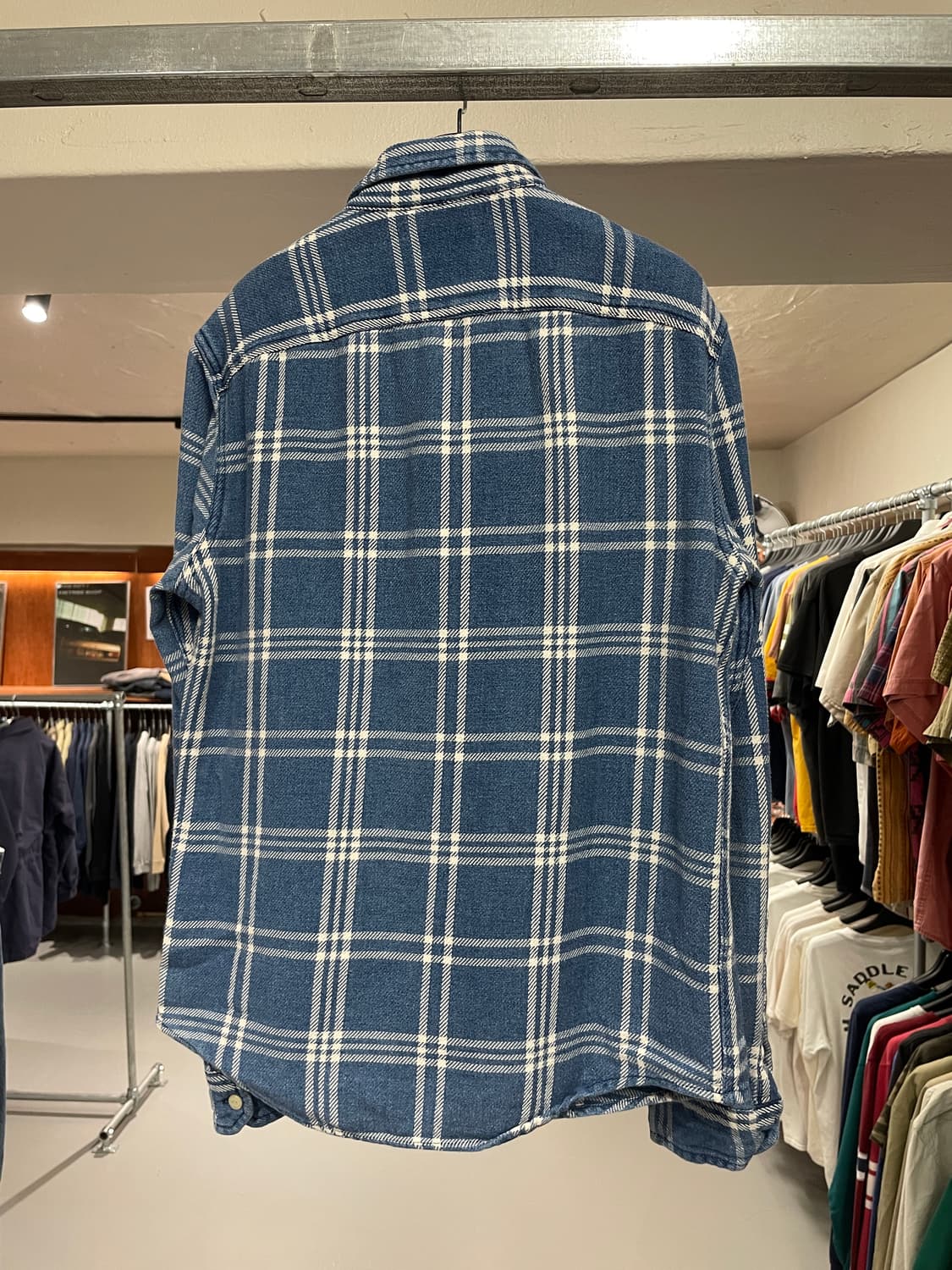 빈티지 체크 플란넬 셔츠(블루)   상품이미지8