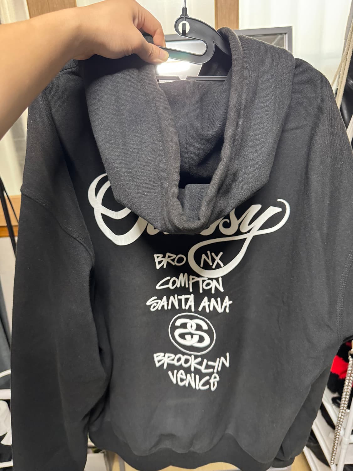 스투시 월드투어 후드집업 XL 블랙 2022 상품이미지3