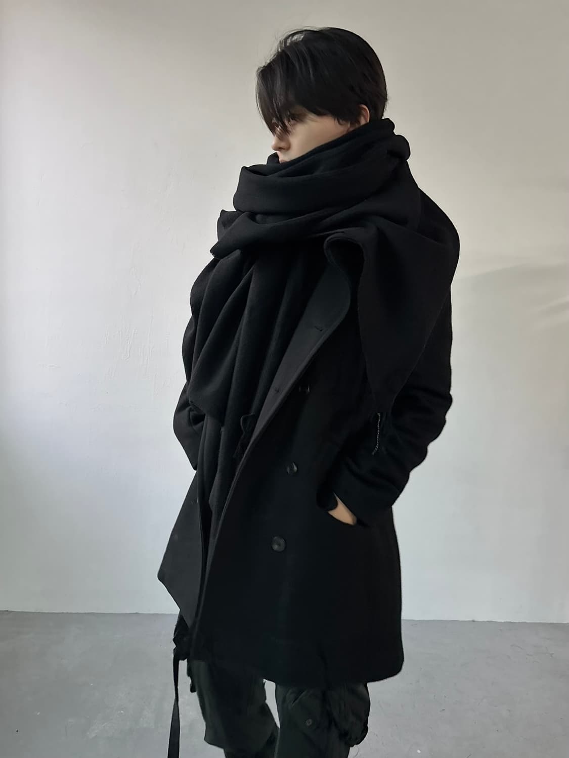 이탈리아 램스 울 오버 스카프 상품이미지8