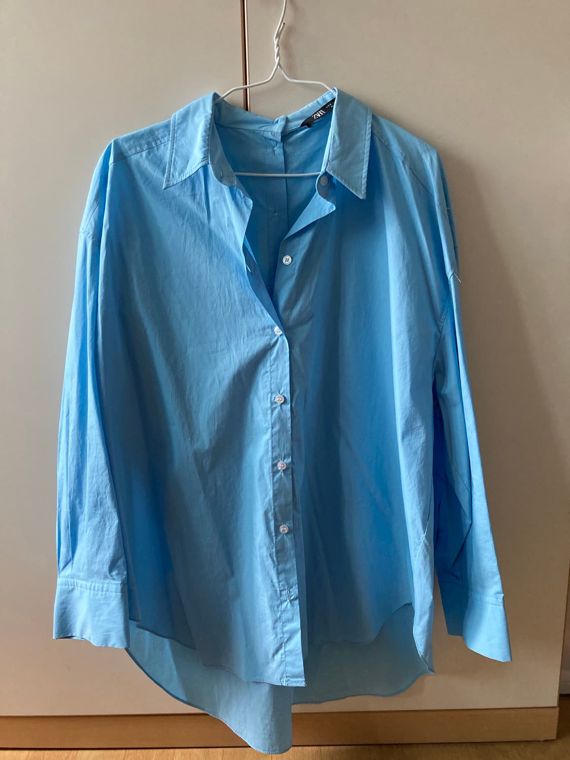 자라 포플린셔츠 M (착용샷) 상품이미지3