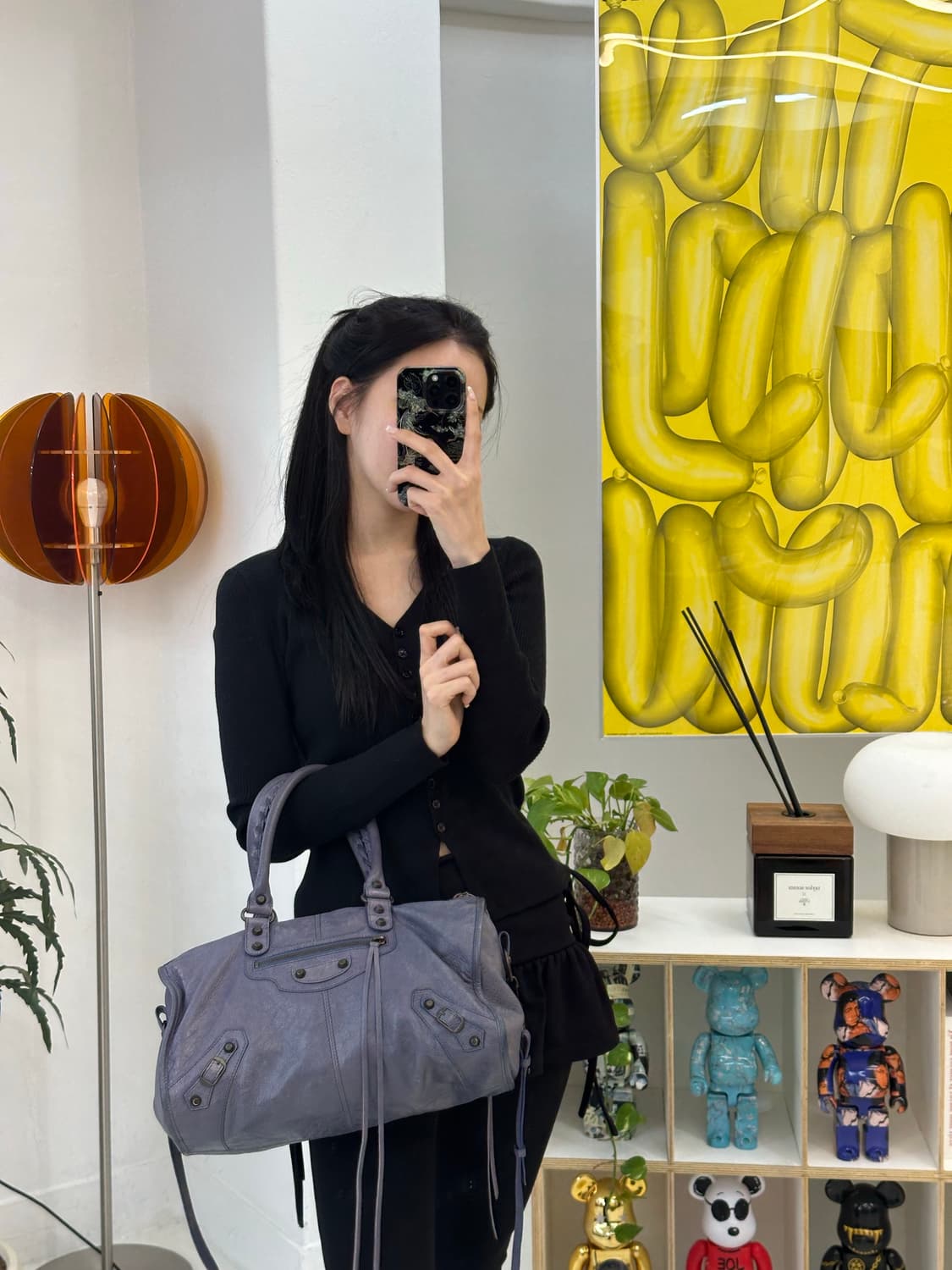 [A 정품] 발렌시아가 시티 모터백 트위기 블루 상품이미지5