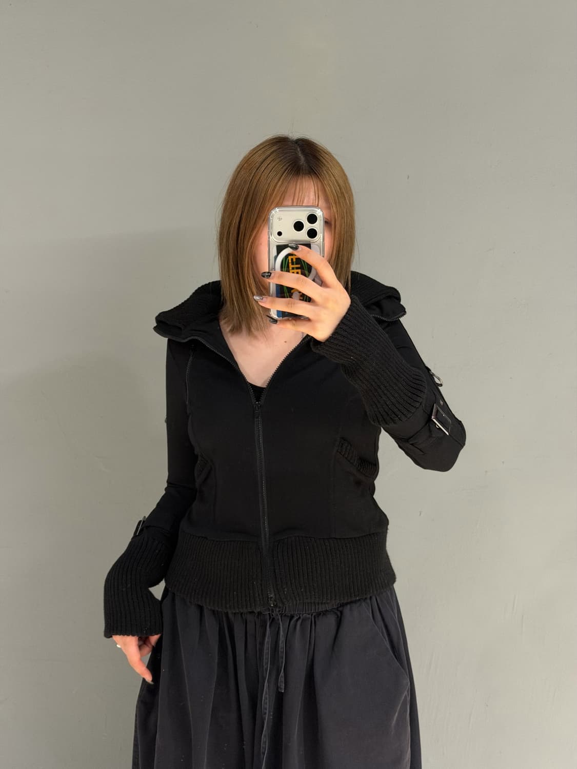 legend high-neck buckle point zip-up 상품이미지4