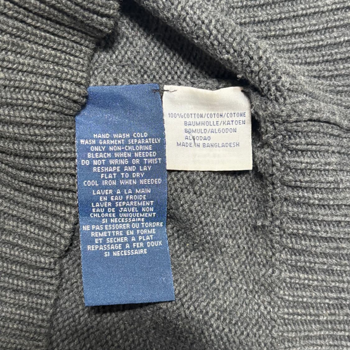 S 폴로랄프로렌 버건디 포니 챠콜 코튼 브이넥 니트 상품이미지5