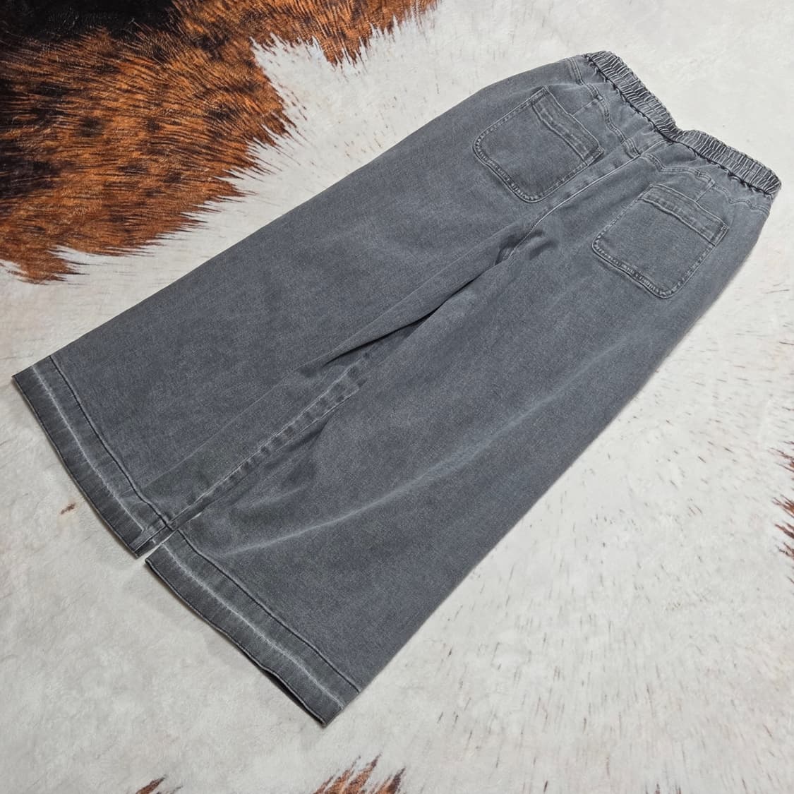 풀 밴딩 그레이 데님 팬츠 상품이미지5