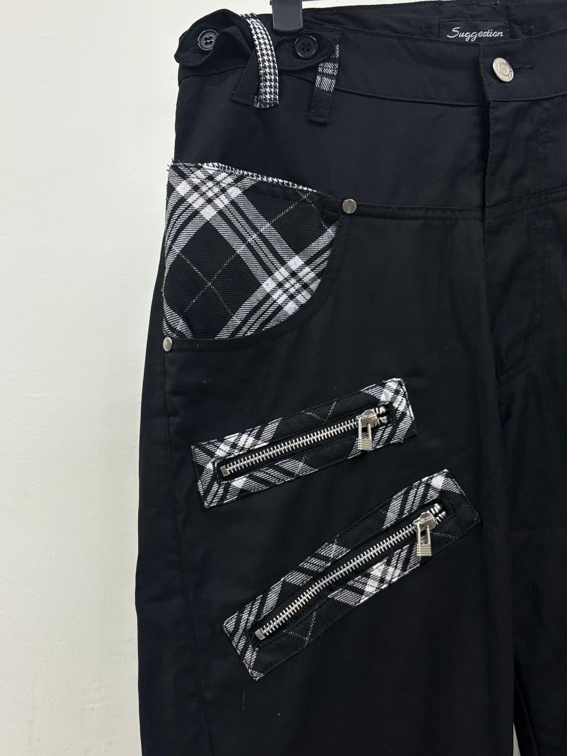 빈티지 펑크룩 락시크 블랙 로우라이즈 팬츠 상품이미지4