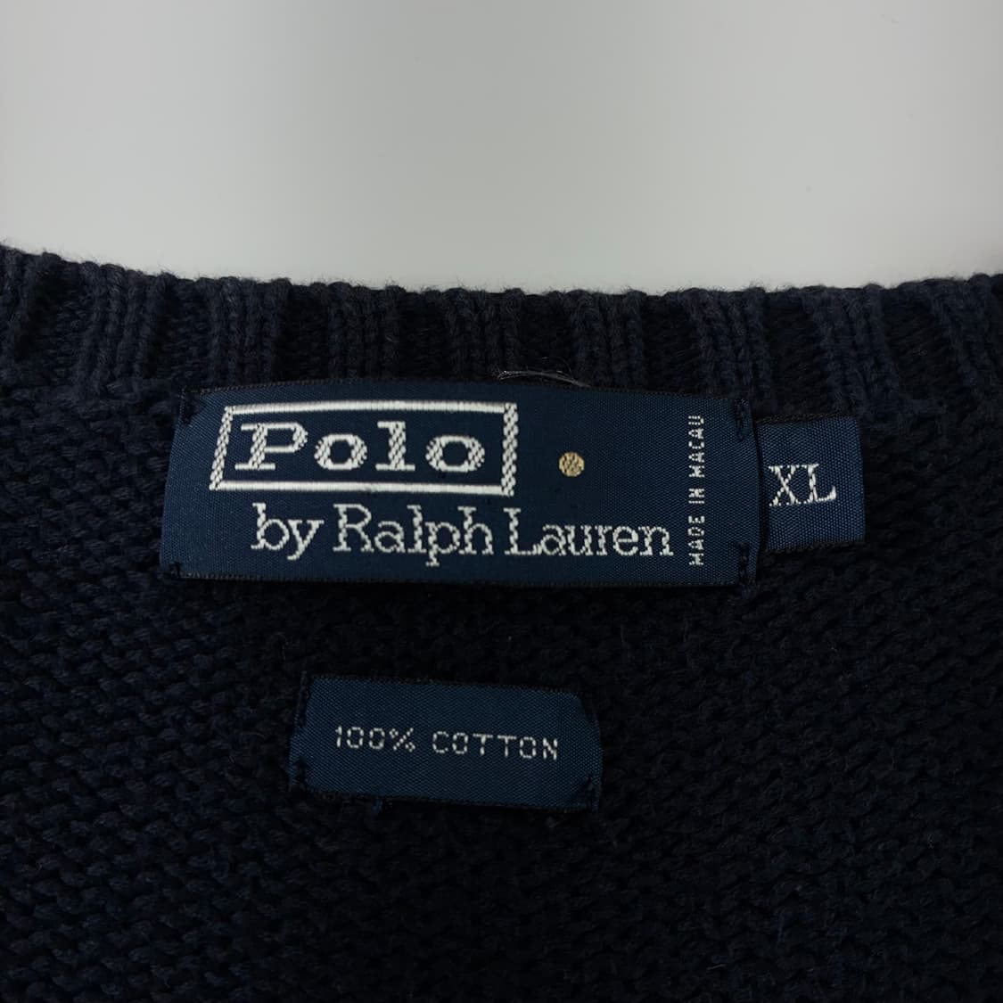 Polo  폴로 랄프로렌 자수 코튼 네이비 라운드 니트  상품이미지4
