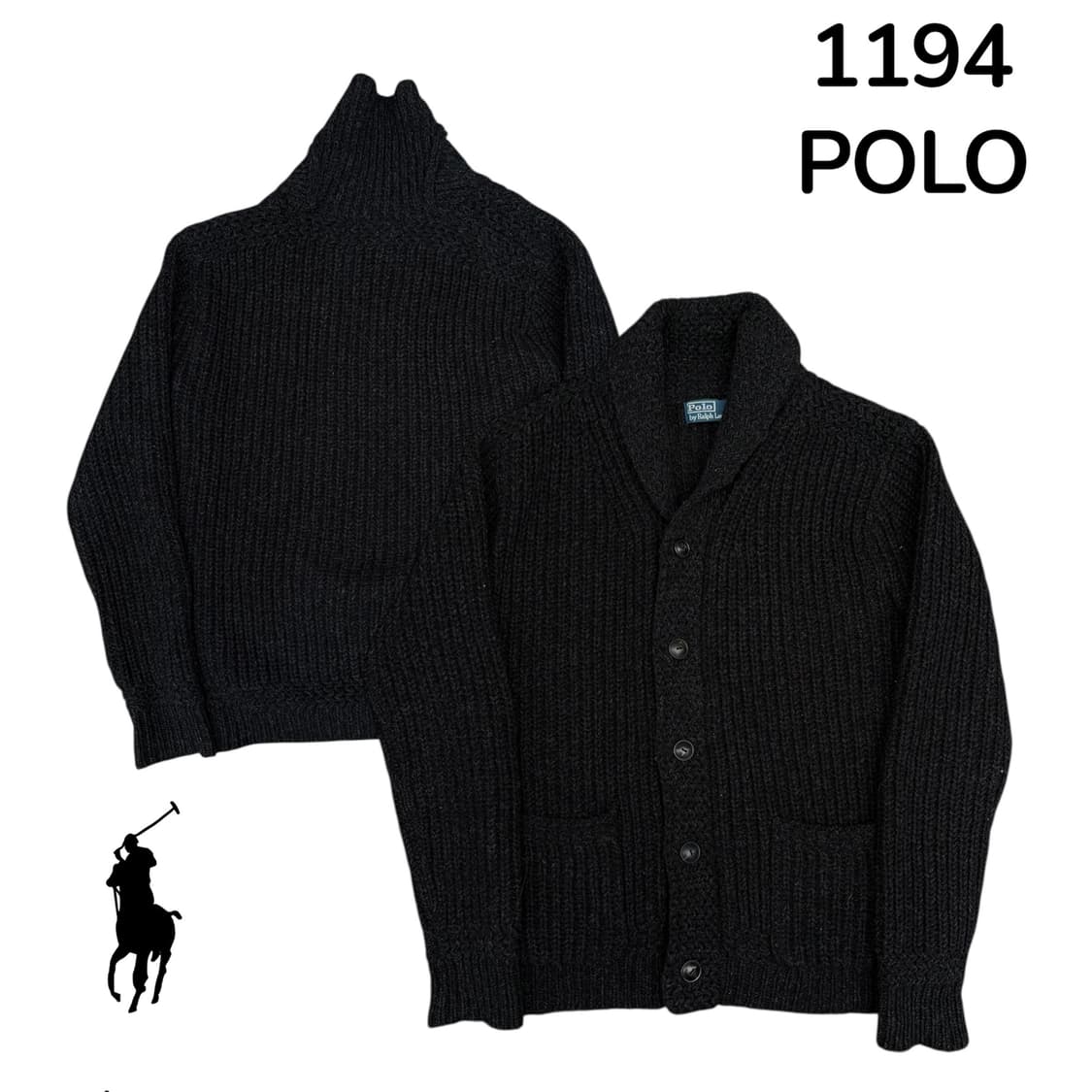 폴로랄프로렌 니트 자켓 블랙 M 상품이미지1