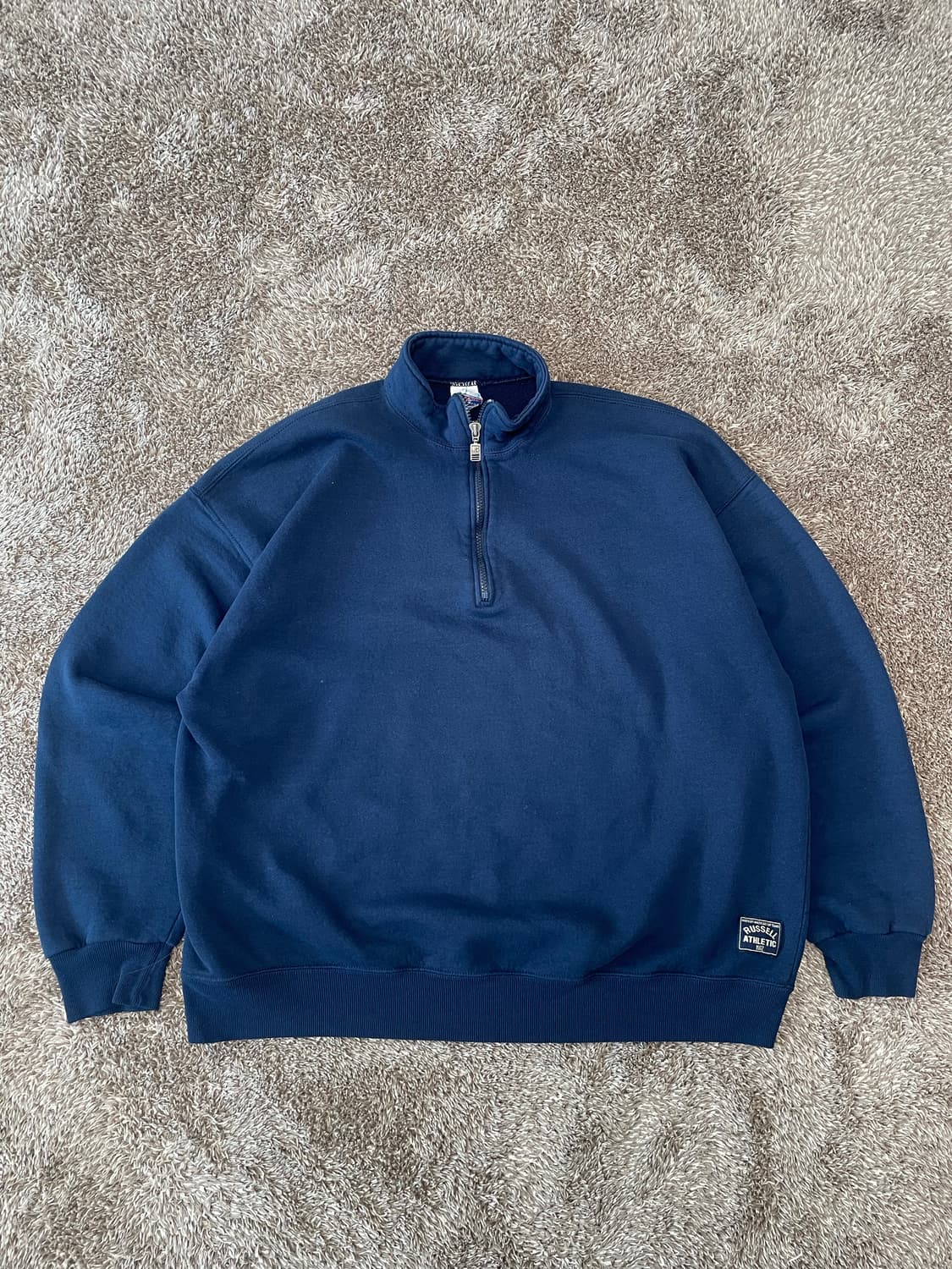 90s russell athletic half zip 러셀 반집업 스웻 상품이미지1