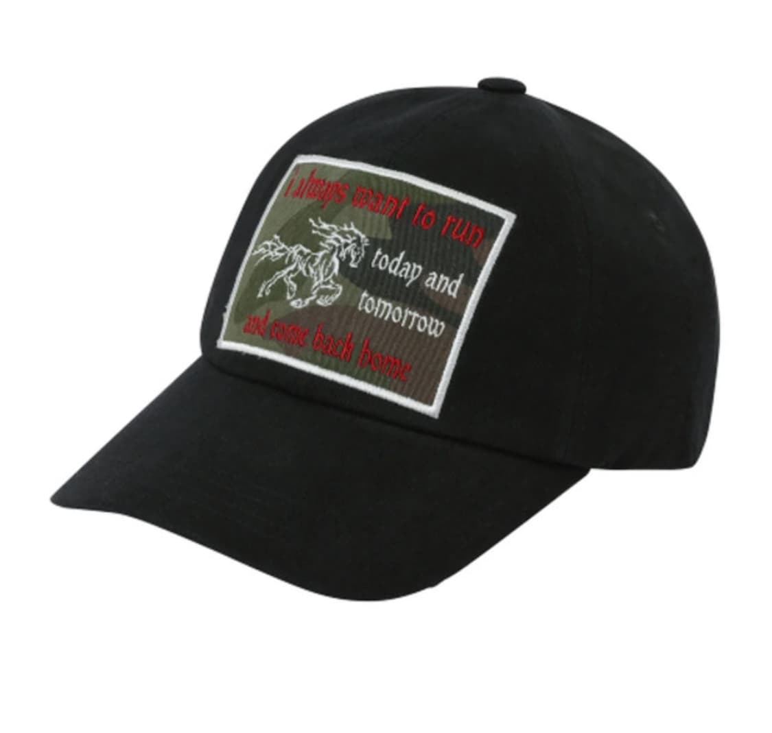 바우프 홀스패치 볼캡 블랙 상품이미지1