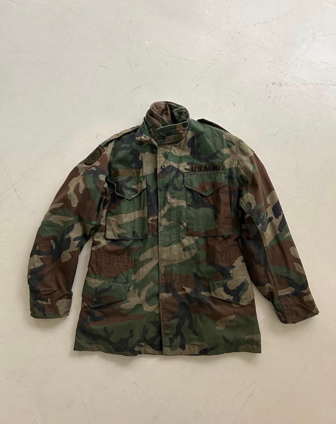 80's U.S Army Woodland Camo M-65 Field 상품이미지1