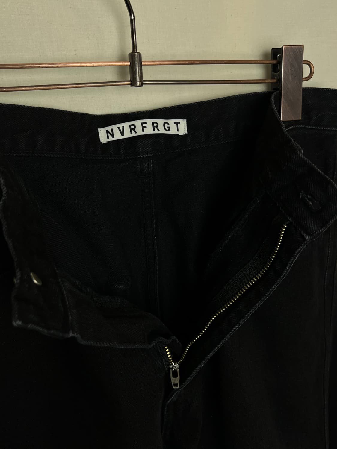 NVRFRGT 트위스트 와이드 페이드 진 상품이미지3