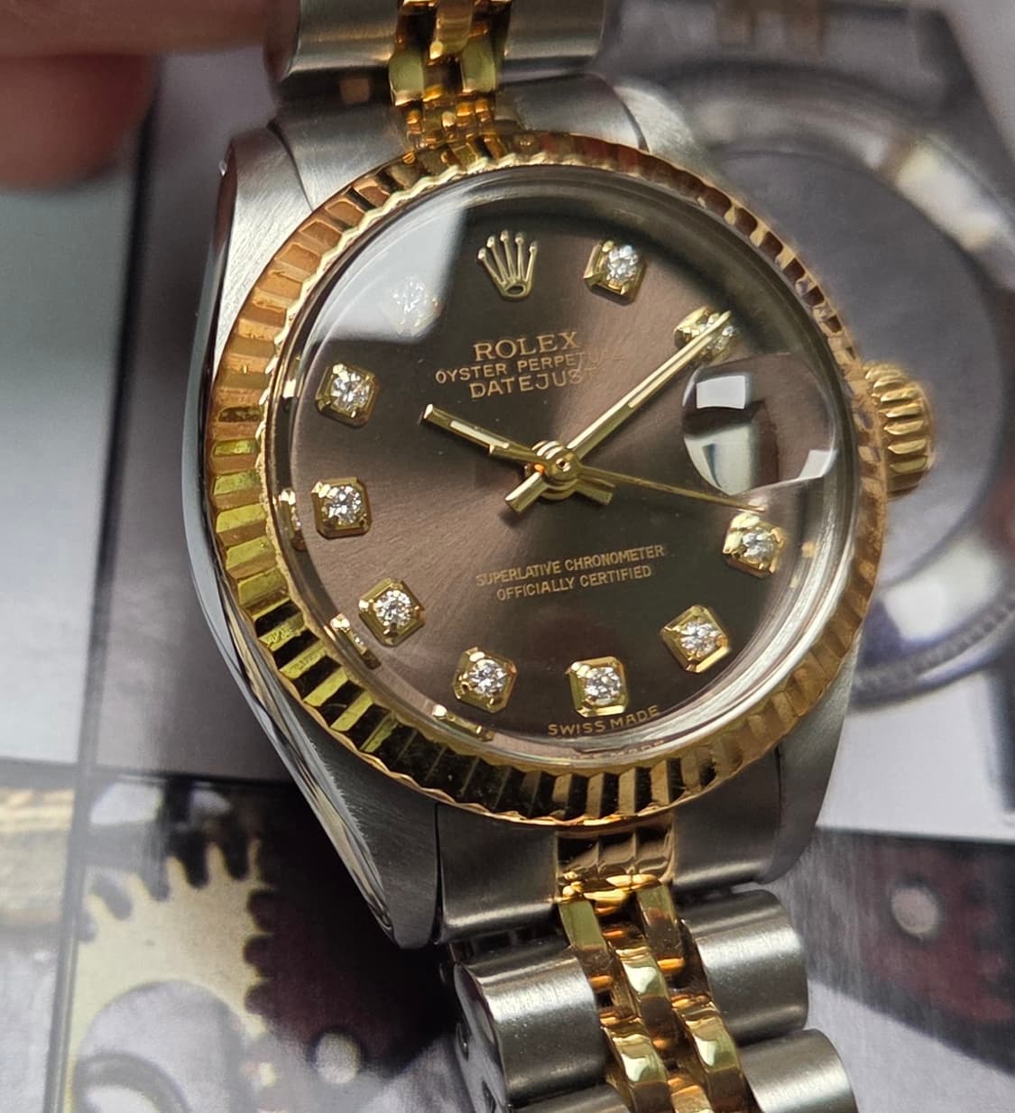 롤렉스 데이저스트 6917 후기형 초코 10P다이아 여성용 (감정서 포함 상품이미지10